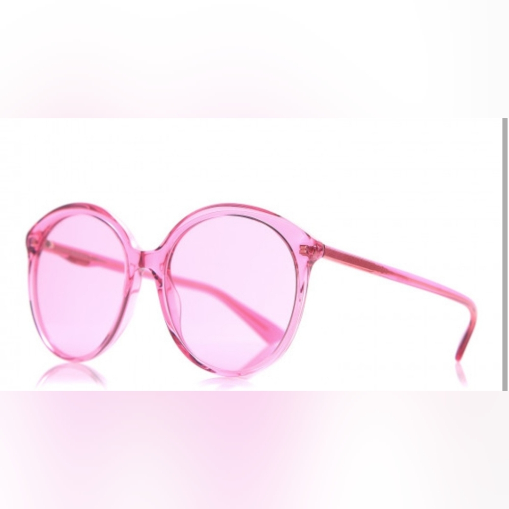 NWOT Gucci Transparent Metallic Glitter Pink Glasses Sunglasses GG0257S - Picture 4 of 9